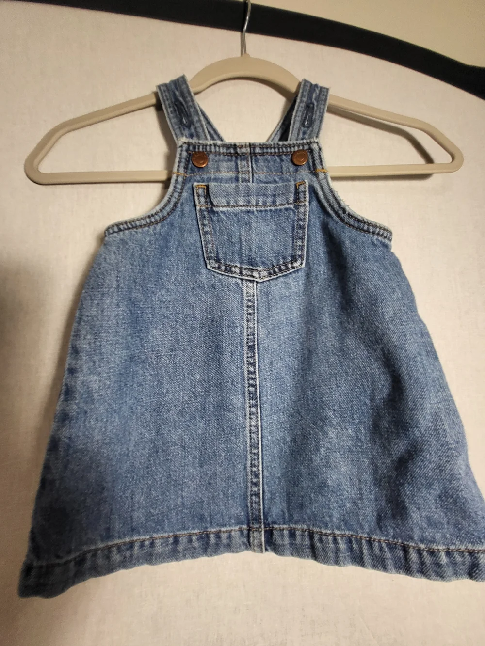 Old Navy Girls' Light Blue Denim Pinafore Dress